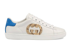 Gucci  Ace Interlocking GG Snake (W) White/Beige/Blue (627823 02JW0 9072)