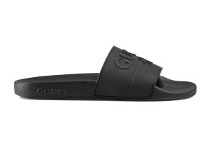 Gucci Logo Slide Black Rubber Black (525140 JCZ00 1031)