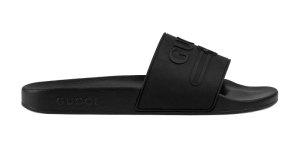 Gucci  Logo Slide Rubber Black Black (522887 JCZ00 1031)