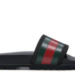 Gucci  Web Slide Sandal Black Black/Green-Red (429469 GIB10 1098)
