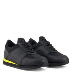 Giuseppe Zanotti NEW JIMI RUNNING Low Top Sneakers Black (69623)