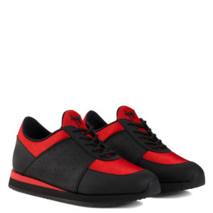 Giuseppe Zanotti NEW JIMI RUNNING Low Top Sneakers Red (69635)