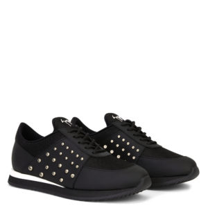 Giuseppe Zanotti NEW JIMI RUNNING Low Top Sneakers Black (74618)