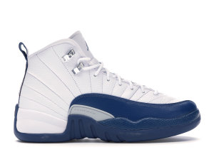 Jordan  12 Retro French Blue 2016 (GS) White/French Blue-Metallic Silver-Varsity Red (153265-113)