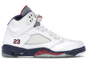 Jordan  5 Retro Independence Day White/Varsity Red-Obsidian (136027-103)