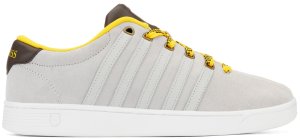 K-Swiss  Court Pro II Harry Potter Hufflepuff Grey/Yellow-Brown (06769-006-M)