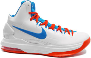 Nike  KD 5 Home White/Photo Blue-Team Orange (554988-100)