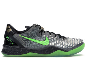 Nike  Kobe 8 SS Christmas (2013) Black/Electric Green-Cool Grey-Metallic Gold (639522-001)