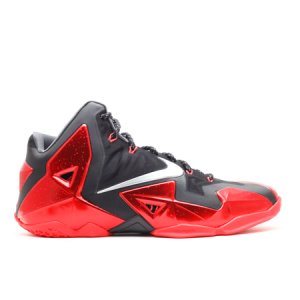 Nike  LeBron 11 Away Black/Metallic Silver-University Red-Bright Crimson (616175-001)