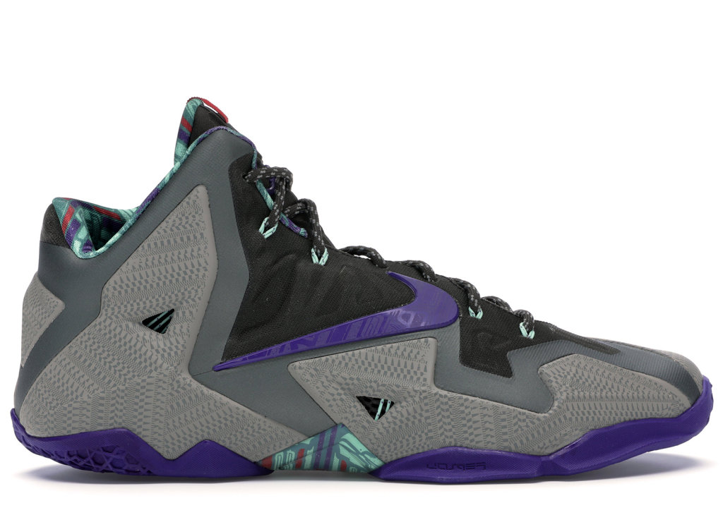 Nike LeBron 11 Terracotta Warrior Mine Grey/Electro Purple-Mercury Grey-Newsprint (616175-005)