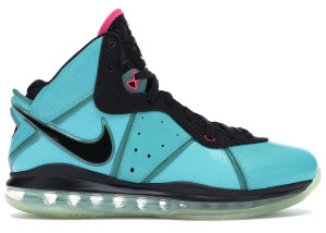 Nike  LeBron 8 South Beach (Pre-Heat) Retro/Black-Pink Flash-Filament Green (417098-401)
