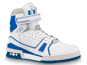 Louis Vuitton LV Trainer Sneaker Boot High White Blue White/Blue (1A54JA)