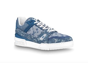 Louis Vuitton  Trainer Sneaker Denim Monogram Blue (1A7S51)