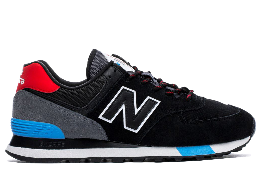 new balance 574 black and red