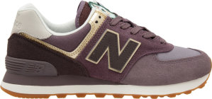 New Balance  574 Metallic Patch Purple (W) Dark Cashmere/Purple/Gold (WL574MLB)