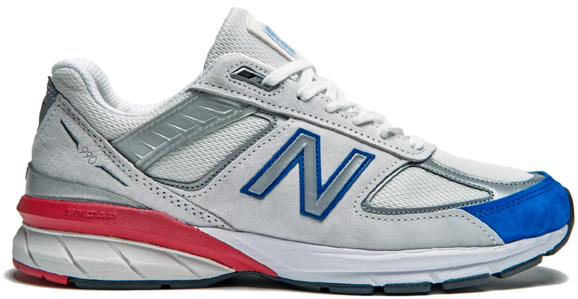 New Balance 990 V5 Grey Royal Red Nimbus Cloud/Team Royal-Team Red