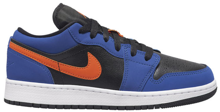 Jordan Air 1 Low Black Blue Orange (GS) Black/Blue/Orange (553560-480)