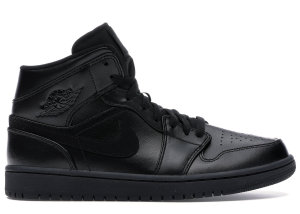 Jordan Air 1 Mid Black Black Black Black (554724-090)