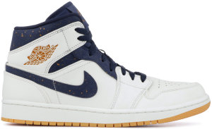 Jordan Air  1 Retro Mid Jeter Sail/Bronze-College Navy (AH6342-104)