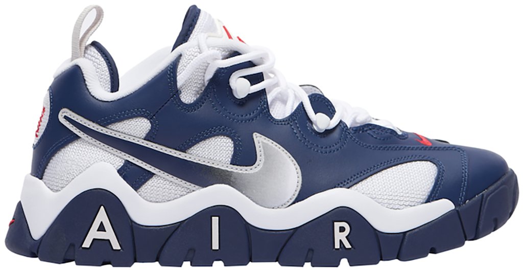 Nike Air Barrage Low USA (2020) Midnight Navy/White-University Red-Metallic Silver (CN0060-400)