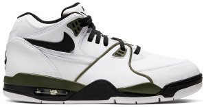 Nike  Air Flight 89 White Black Olive White/Black-Medium Olive (CJ5390-101)