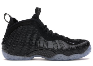 Nike  Air Foamposite One All-Over Swoosh Black Black/Black-Metallic Silver (CV0369-001)