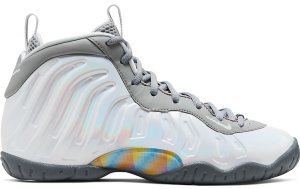 Nike Air Foamposite One Light Smoke Grey (GS) Light Smoke Grey/White-Blue Fury (CU1054-001)