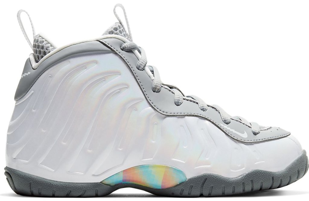 Nike Air Foamposite One Light Smoke Grey (PS) Light Smoke Grey/White-Blue Fury (CU1055-001)