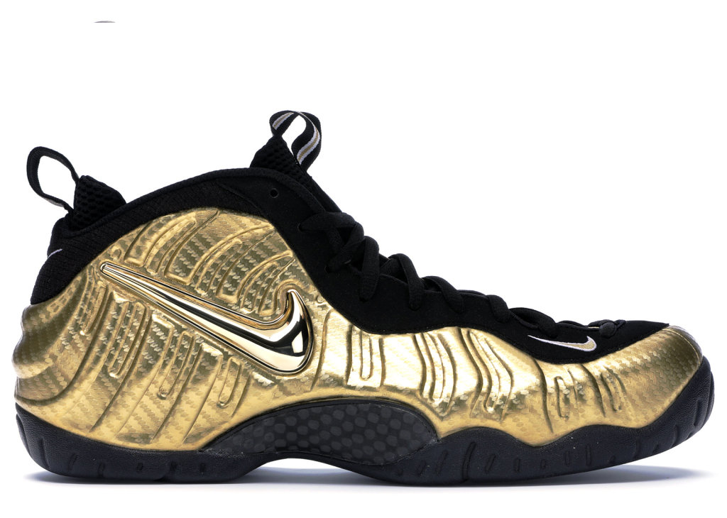 Nike Air Foamposite Pro Metallic Gold Metallic Gold/Black-Black-White (624041-701)