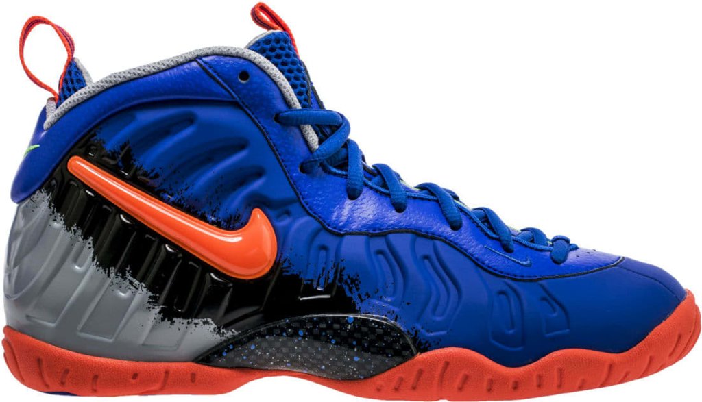 Nike Air Foamposite Pro Nerf (GS) Racer Blue/Total Crimson-Green Streak-Wolf Grey (644792-403)