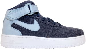 Nike  Air Force 1 07 Mid Leather Premium Midnight Navy (W) Midnight Navy (857666-400)