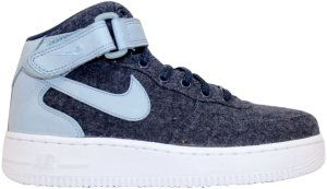 Nike Air Force 1 07 Mid Leather Premium Midnight Navy (W) Midnight Navy (857666-400)