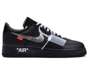 Nike  Air Force 1 ’07 Virgil x MoMA (No Socks) Black/Metallic Silver-Black (AV5210-001)