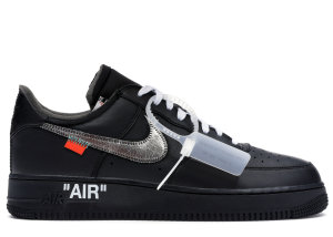Nike Air Force 1 ’07 Virgil x MoMA (No Socks) Black/Metallic Silver-Black (AV5210-001)