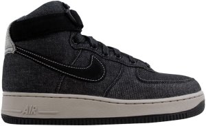 Nike Air Force 1 Hi SE Denim Black/Dark Grey-Cobblestone (W) Black/Dark Grey-Cobblestone (860544-003)