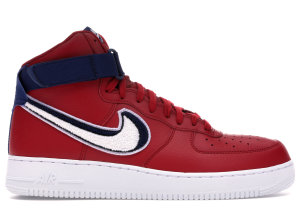 Nike  Air Force 1 High 3D Chenille Swoosh Red White Blue Gym Red/White-Blue Void-White (806403-603)