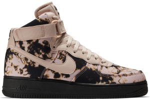 Nike Air Force 1 High Acid Wash Print Black/Particle Beige-Particle Beige (AR1954-001)