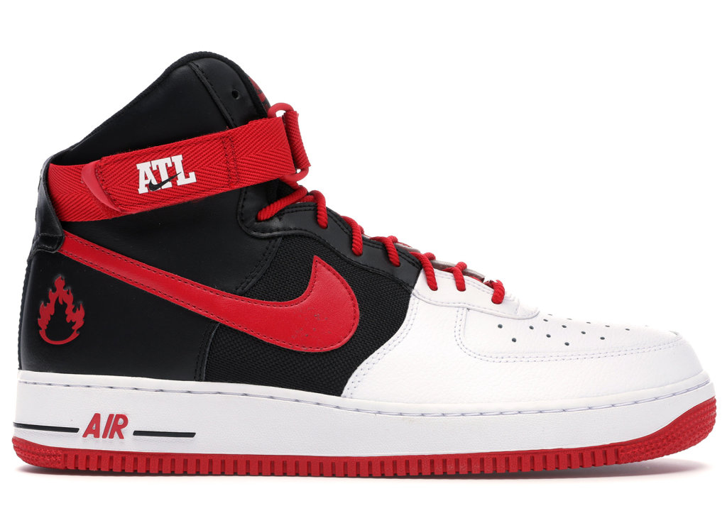 Nike Air Force 1 High Atlanta Away White/University Red-Black (BV7459-100)