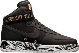 Nike Air Force 1 High BHM (2017) Black/White-Metallic Gold (920787-001)