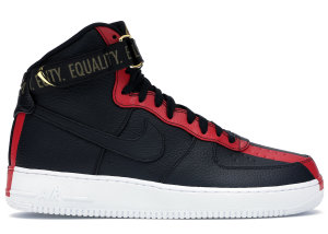 Nike Air Force 1 High Black History Month (2018) Black/Black-University Red (836227-002)