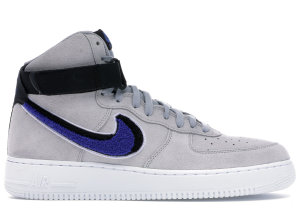 Nike Air Force 1 High Chenille Swoosh Wolf Grey Wolf Grey/Game Royal-Black-White (806403-015)