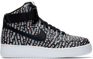 Nike Air Force 1 High Just Do It Pack Black (W) Black/Black-White-Total Orange (AO5138-001)