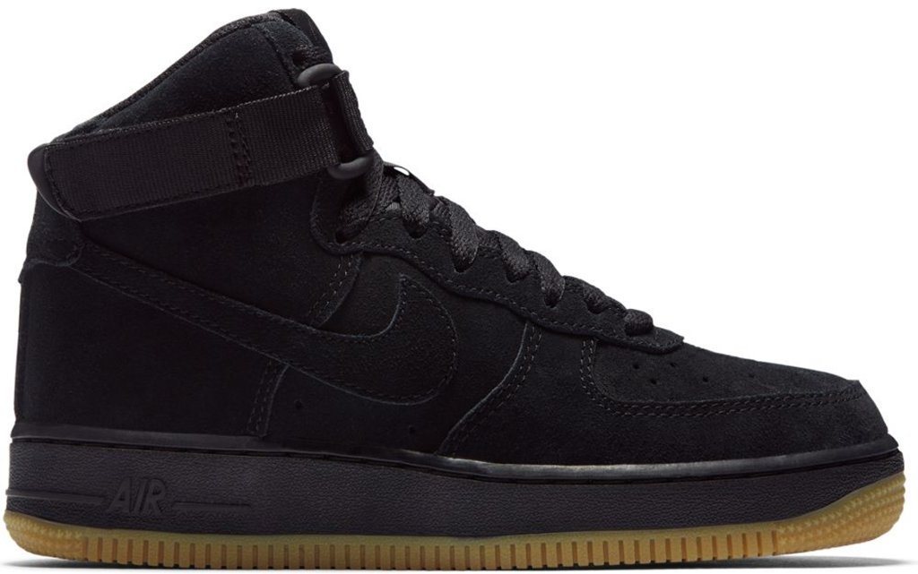 Nike Air Force 1 High Suede Black Gum (GS) Black/Gum Light Brown-Black (807617-002)