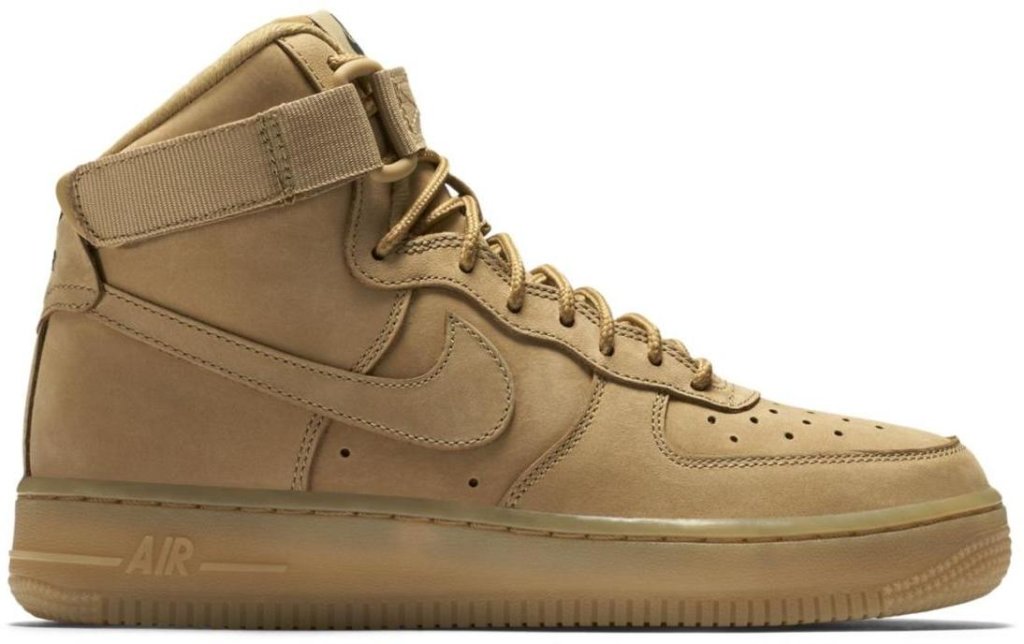 Nike Air Force 1 High Wheat 2015 (GS) Flax/Flax-Outdoor Green (807617-200)