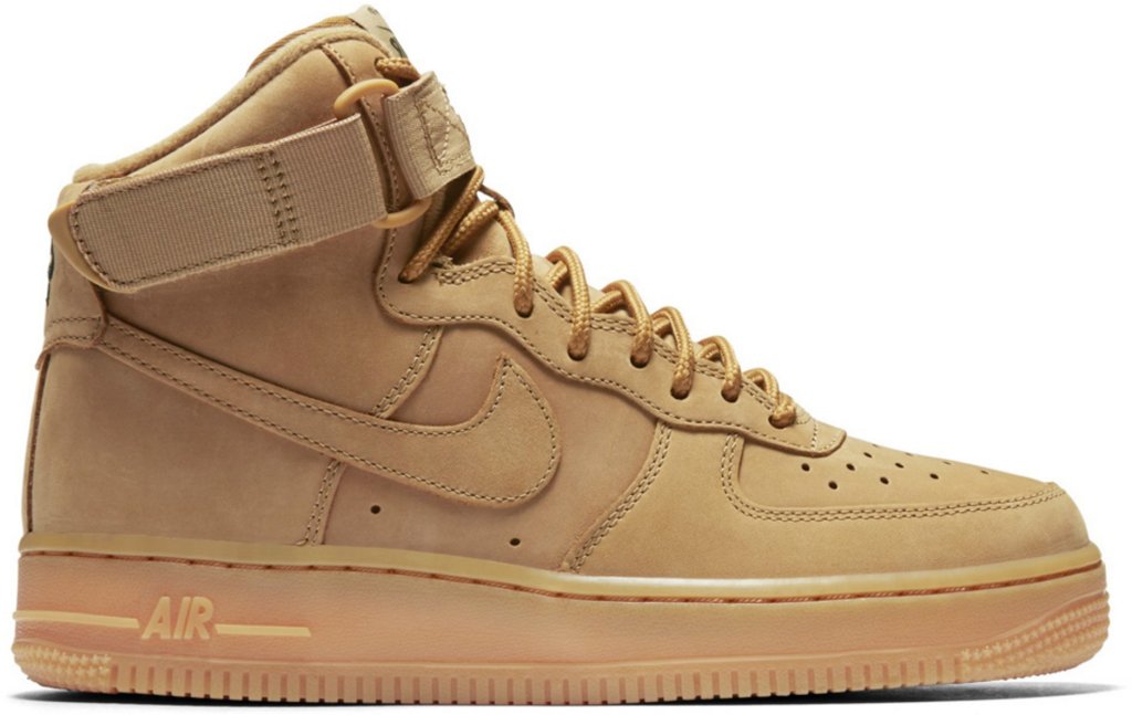 Nike Air Force 1 High Wheat 2016 (W) Flax/Flax-Outdoor Green (654440-200)