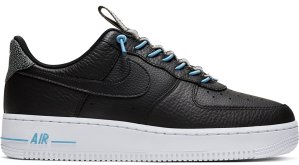 Nike Air Force 1 Low 07 Lux Black Light Blue (W) Black/Light Blue-Black-White (898889-015)