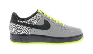 Nike Air Force 1 Low 112 Pack Metallic Silver/Black-Neon Yellow (329423-001)