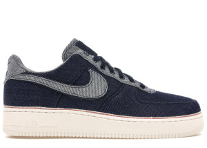 Nike Air Force 1 Low 3×1 Denim Raw Indigo Raw Indigo/Raw Indigo-Dark Obsidian-Total Orange-Summit White (905345-402)