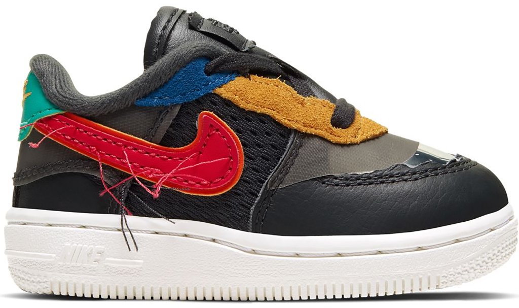 Nike Air Force 1 Low BHM 2020 (TD) Dark Smoke Grey/Bombay-Solar Flare-Track Red (CV2416-001)