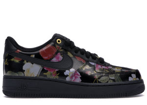 Nike Air Force 1 Low Black Floral (W) Black/Black-Black-Metallic Gold (AO1017-002)